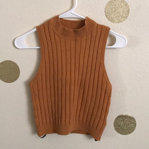 Mustard yellow orange colored crop top - Picture 1 of 1